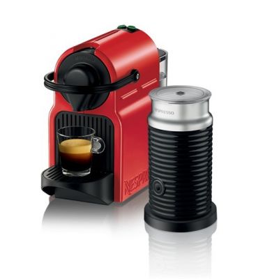 kavni aparat - nespresso - inissia s penilcem mleka - rdeča